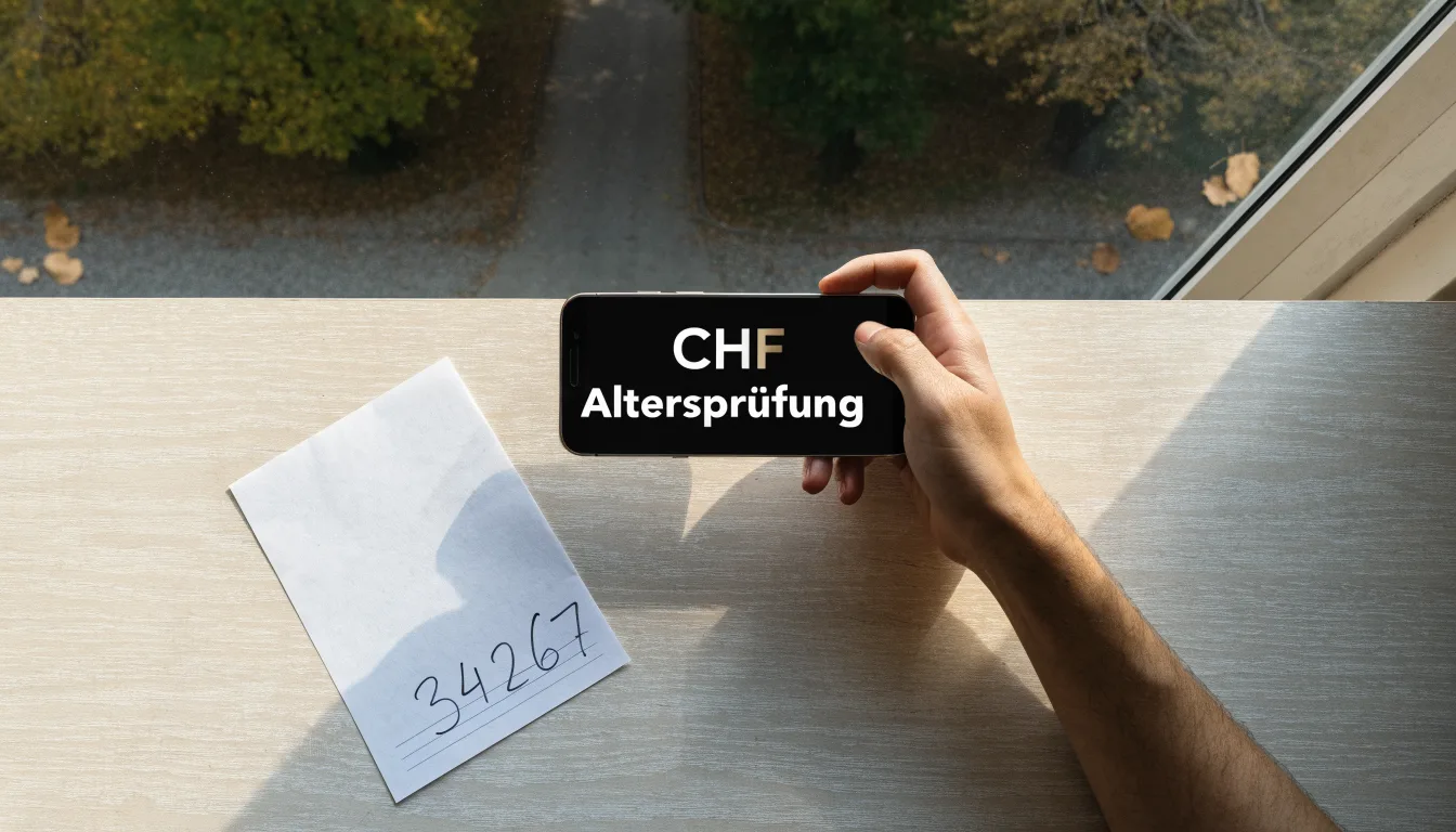 Eine Parkallee mit Kastanienbäumen und einer leeren Bank, Herbstlaub bedeckt den Kiesweg.