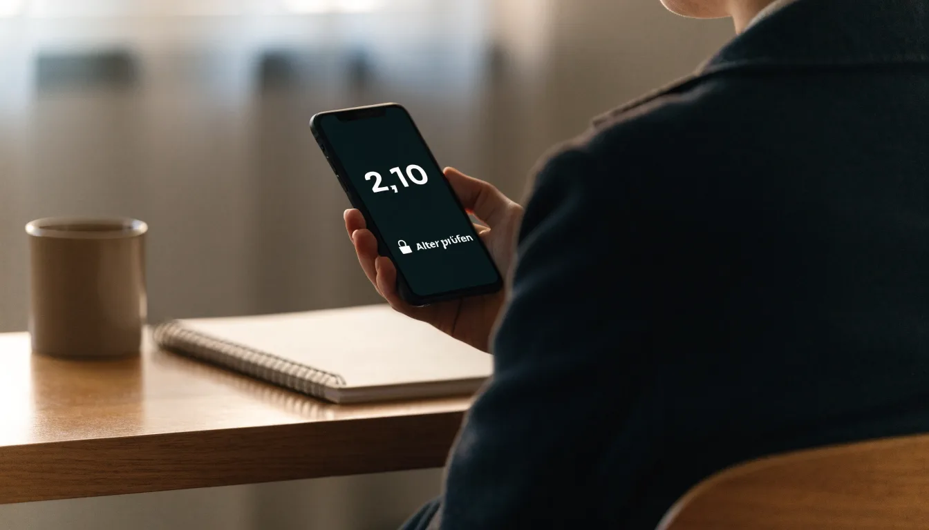 Ein Seeufer mit Schilf und einem schmalen Holzsteg liegt im Nebel, das Wasser ist ruhig und das andere Ufer kaum sichtbar.