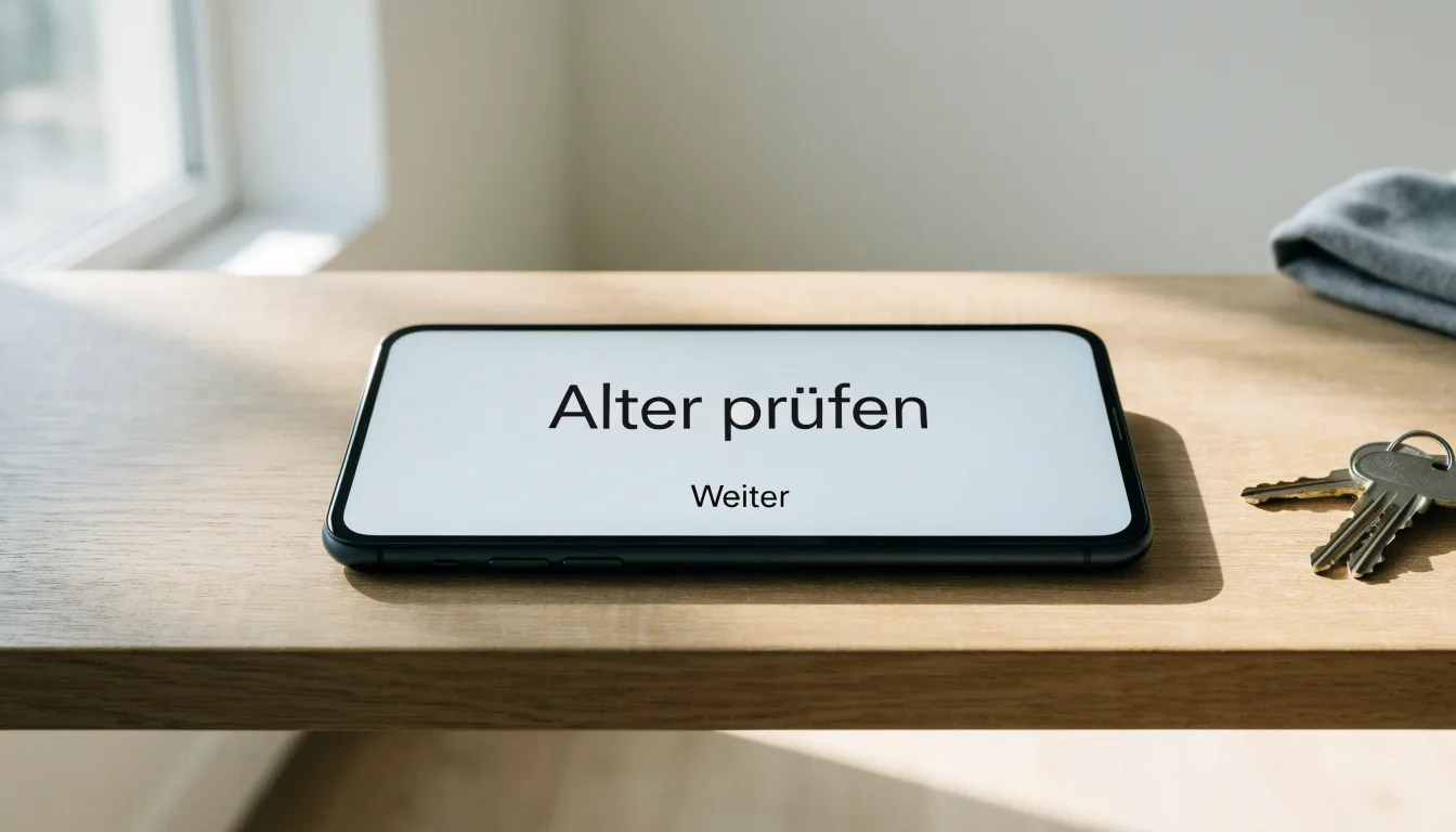 Ein Schlüsselbund mit mehreren Schlüsseln liegt auf einem Holztresen in einem hellen Raum.