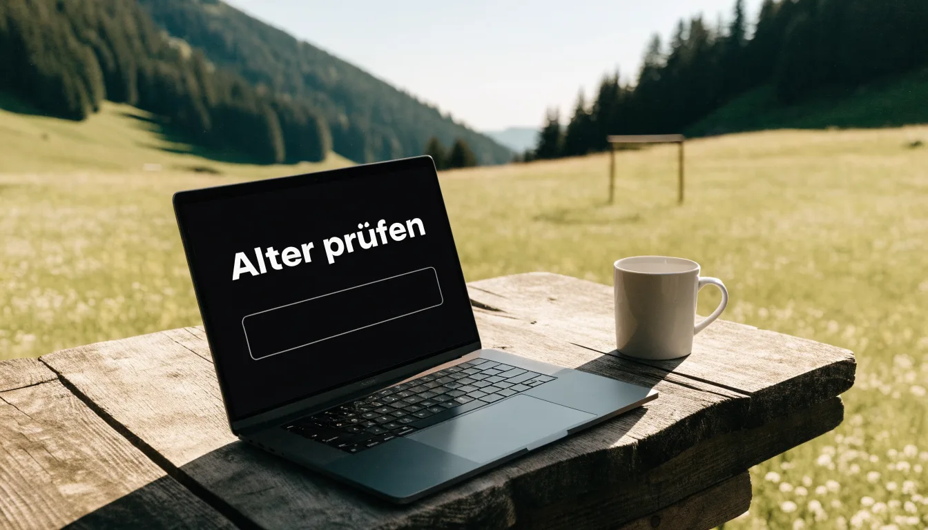 Eine Almwiese mit einem kleinen Holztor für Kinderfussball, dahinter erheben sich bewaldete Hänge im Nachmittagslicht.